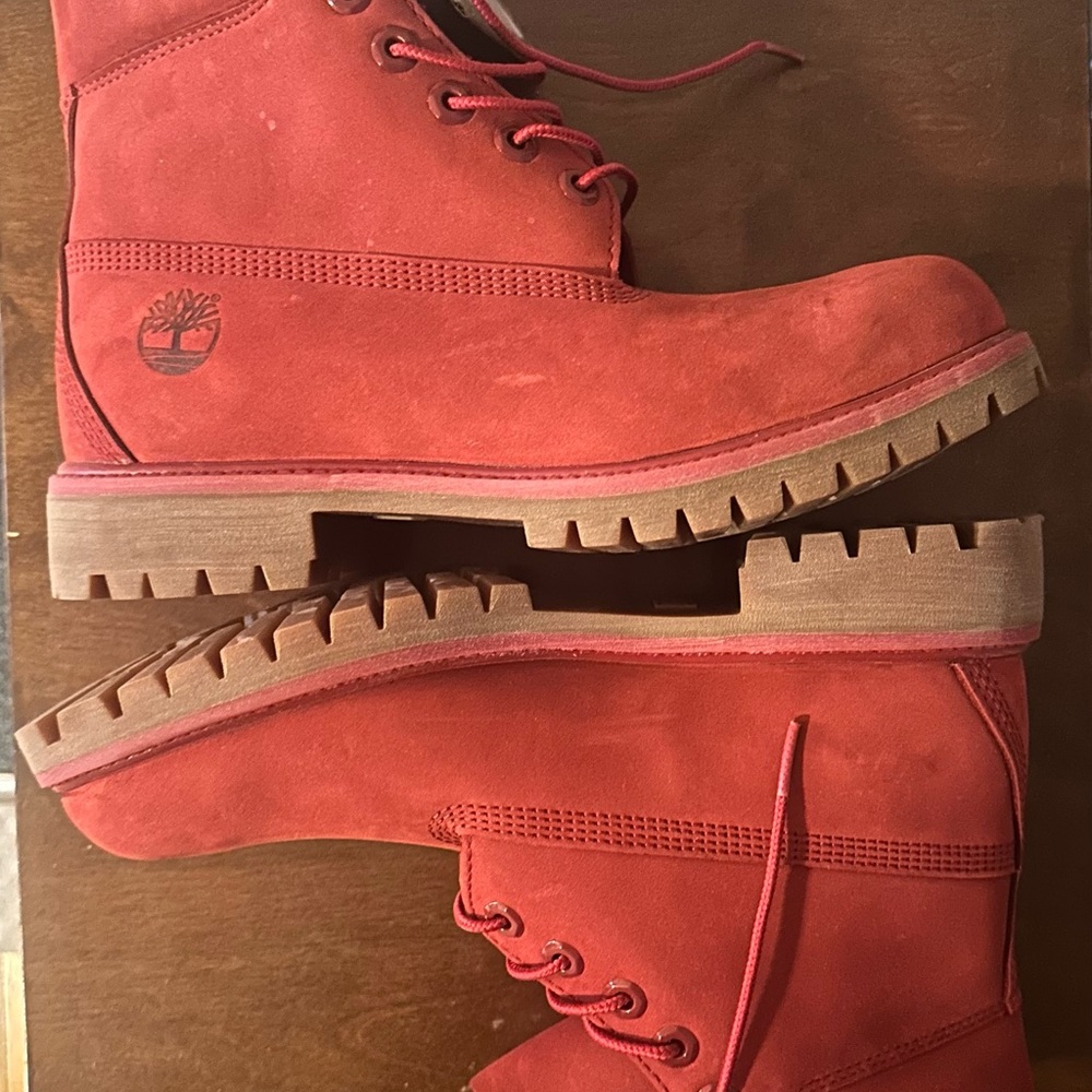 Timberland Red Leather Boots - Picture 8 of 8